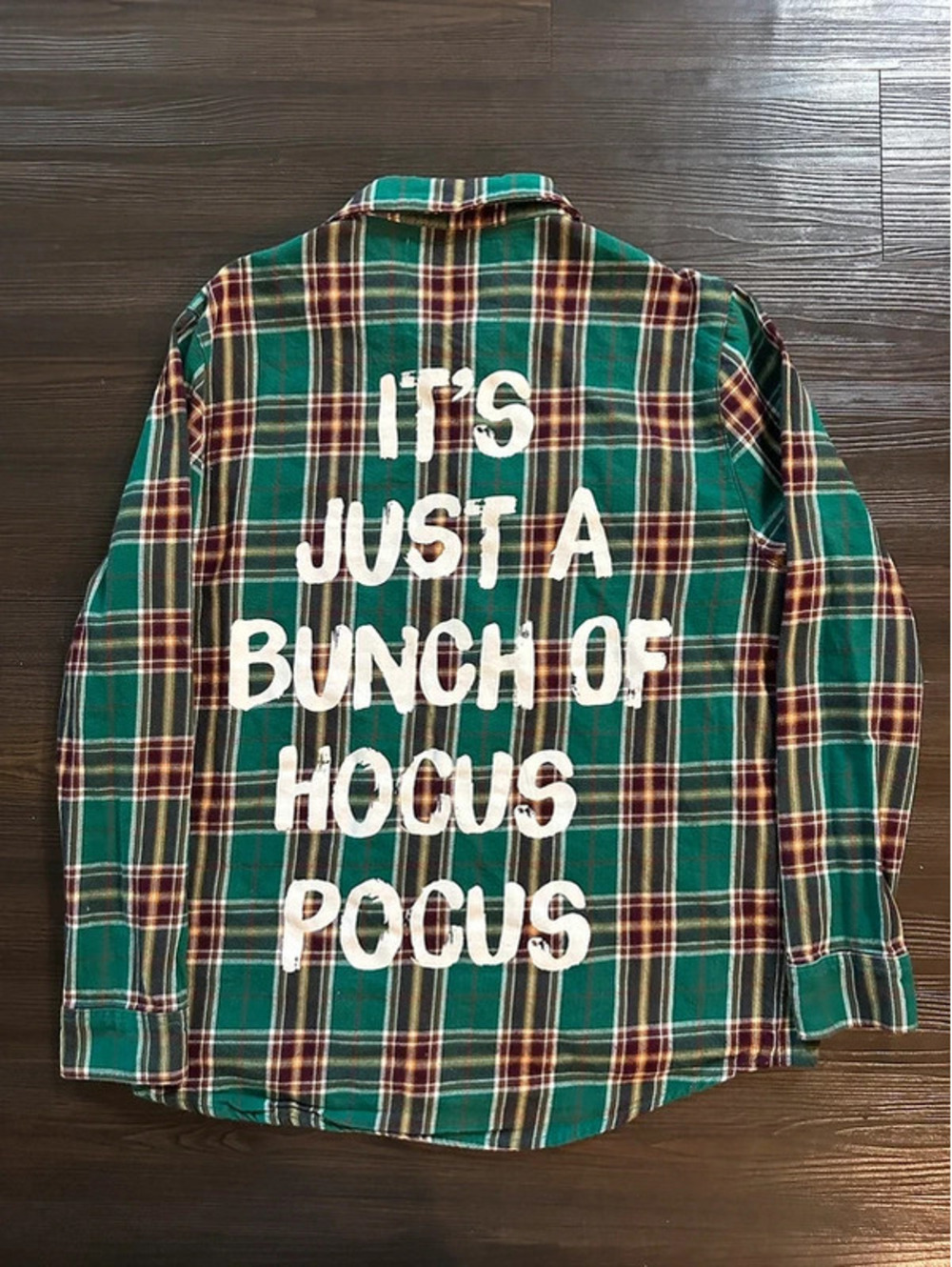 Cakeworthy Disney Hocus Pocus Flannel Shirt Medium Green Plaid Winifred